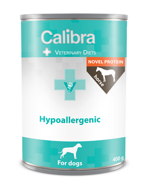 Calibra dog Hypoallergenic Skin and Coat support horse konzerva